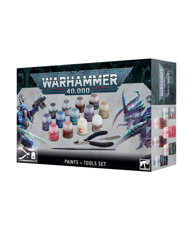 Warhammer 40K Paints And Tools Set Games Workshop Hobby Starter Kit