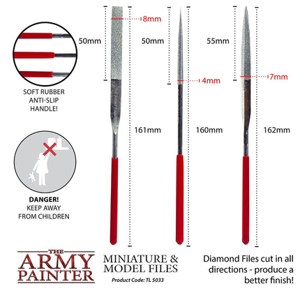 The Army Painter Miniature & Model Hobby Diamond Files Set