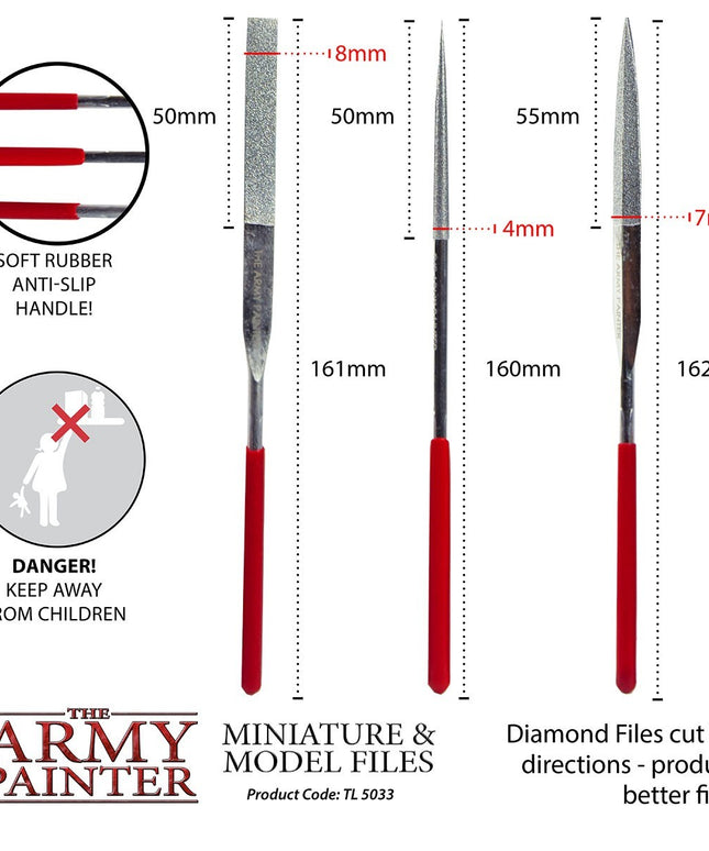 The Army Painter Miniature & Model Hobby Diamond Files Set