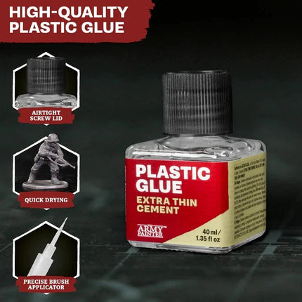 The Army Painter Extra Thin Cement Plastic Glue Cement 40ml Glass Bottle