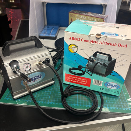 EXPO AB602 AIRBRUSH & COMPRESSOR PACKAGE DEAL