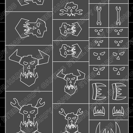 Space Orks- Wargaming Airbrush/Painting Stencil