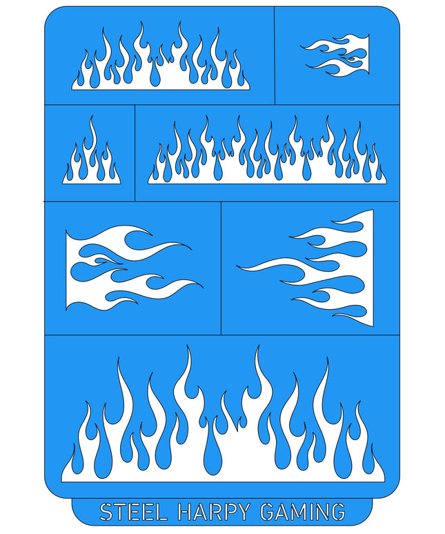 Flames Wargaming Airbrush/Painting Stencil