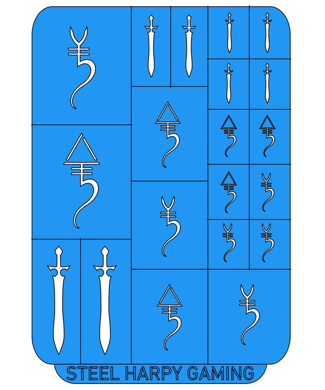 Space Elves - Wargaming Airbrush/Painting Stencil