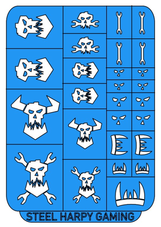 Space Orks- Wargaming Airbrush/Painting Stencil