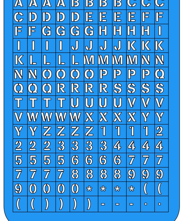 Letters & Numbers - Wargaming Airbrush/Painting Stencil