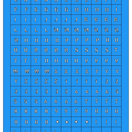 Letters & Numbers - Wargaming Airbrush/Painting Stencil