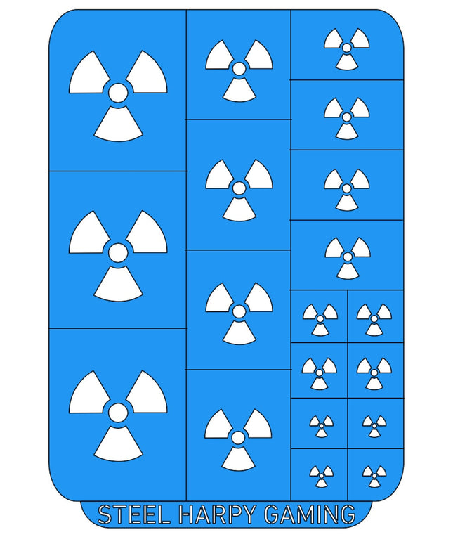 Radioactive Symbol Wargaming Airbrush/Painting Stencil