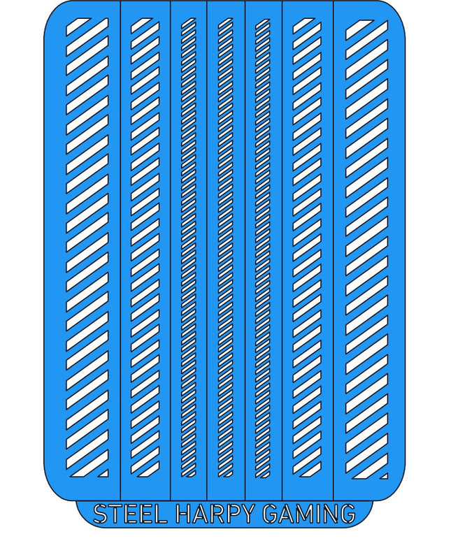 Hazard Stripes Wargaming Airbrush/Painting Stencil