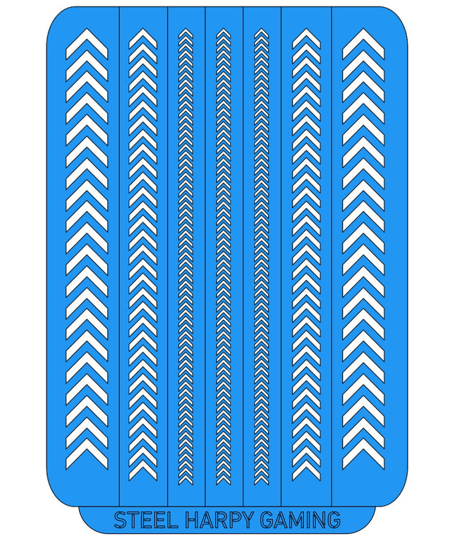 Chevrons Wargaming Airbrush/Painting Stencil