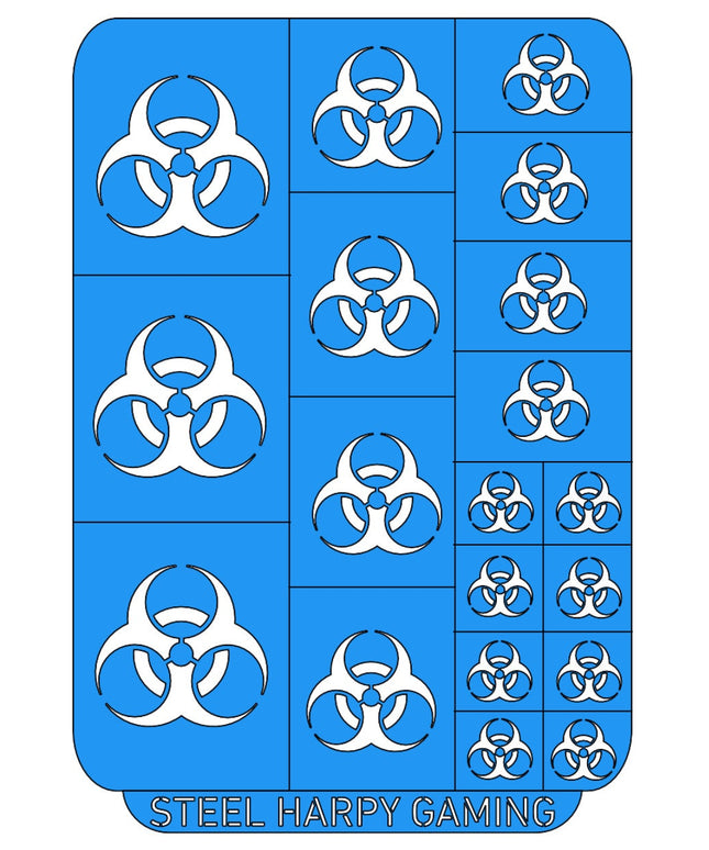 Biohazard Wargaming Airbrush/Painting Stencil