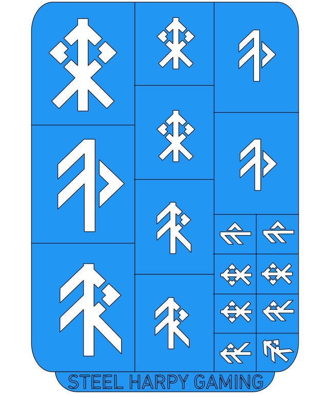 Runic Markings - Wargaming Airbrush/Painting Stencil