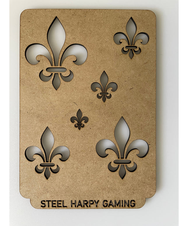 Fleur de Lys Wooden Wargaming Airbrush/Painting Stencil