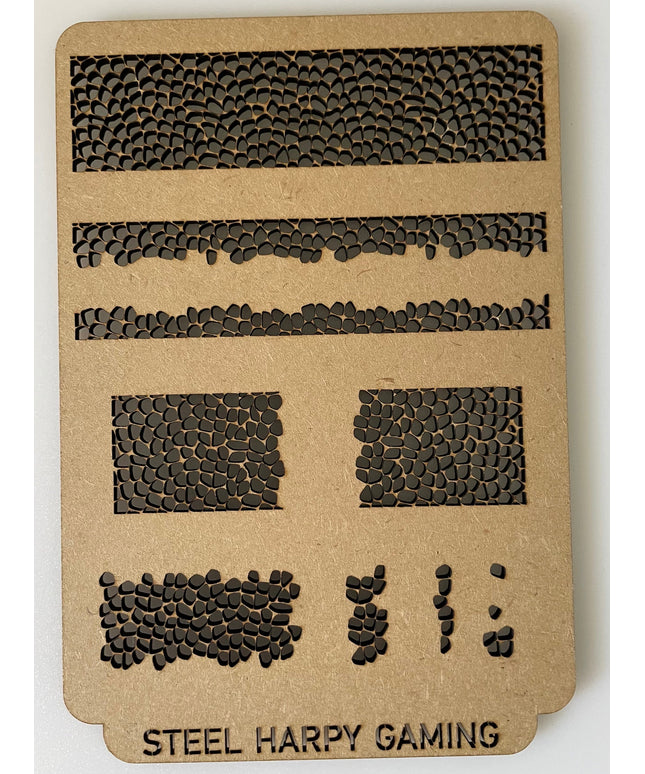 Reptile Skin Wooden Wargaming Airbrush/Painting Stencil