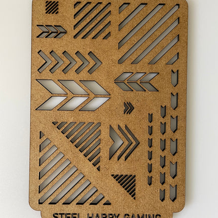 Arrows & Hazards Wooden Wargaming Airbrush/Painting Stencil