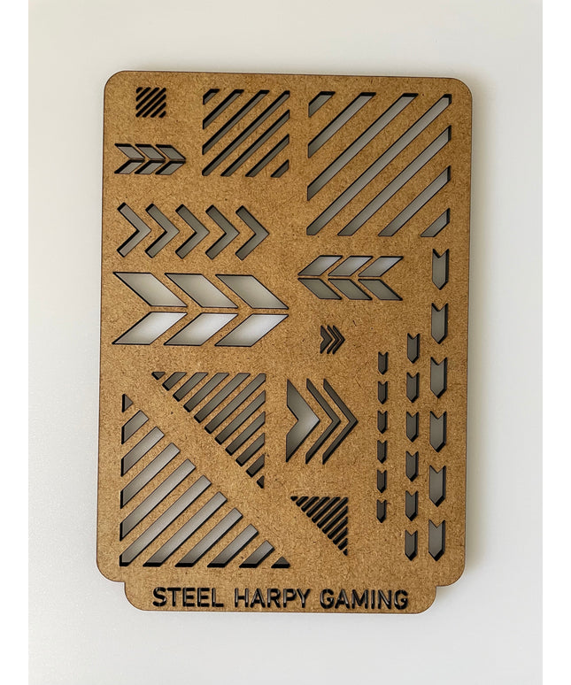 Arrows & Hazards Wooden Wargaming Airbrush/Painting Stencil