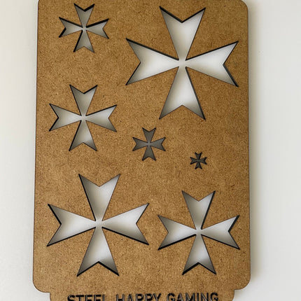 Templar Cross Wooden Wargaming Airbrush/Painting Stencil