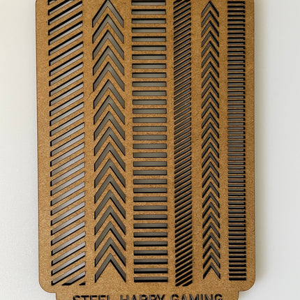 Hazards/Chevrons/Stripes Wooden Wargaming Airbrush/Painting Stencil