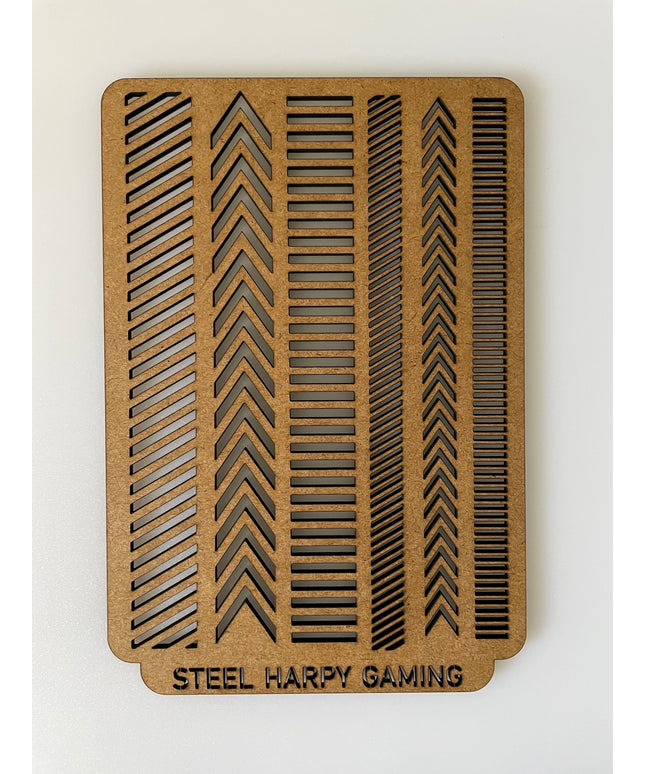 Hazards/Chevrons/Stripes Wooden Wargaming Airbrush/Painting Stencil