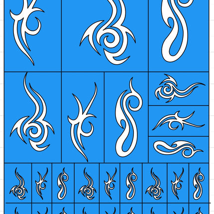 Dark Tribal Space Elves - Wargaming Airbrush/Painting Stencil