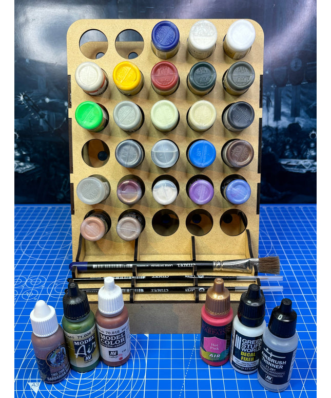 Freestanding Paint/brush stand -  30 paint capacity (dropper Btl)