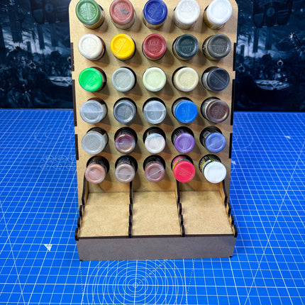Freestanding Paint/brush stand -  30 paint capacity (dropper Btl)