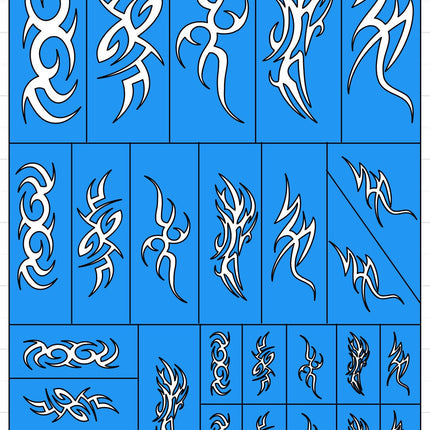 Dark Tribal Space Elves - Wargaming Airbrush/Painting Stencil