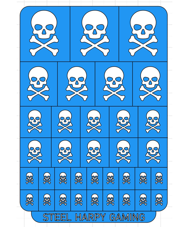 Pirate (Skull & Crossbones) Wargaming Airbrush/Painting Stencil