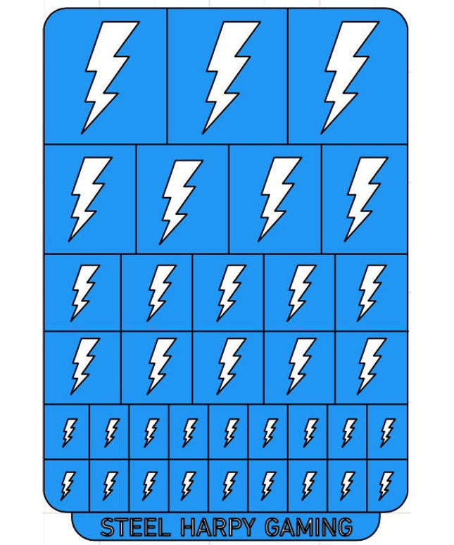 Lightning Bolt Wargaming Airbrush/Painting Stencil