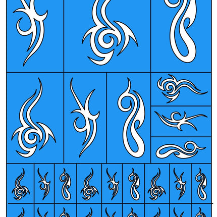Dark Tribal Space Elves - Wargaming Airbrush/Painting Stencil