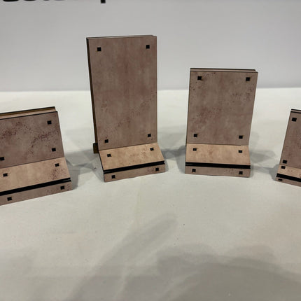 MDF pre-printed concrete walls gaming terrain