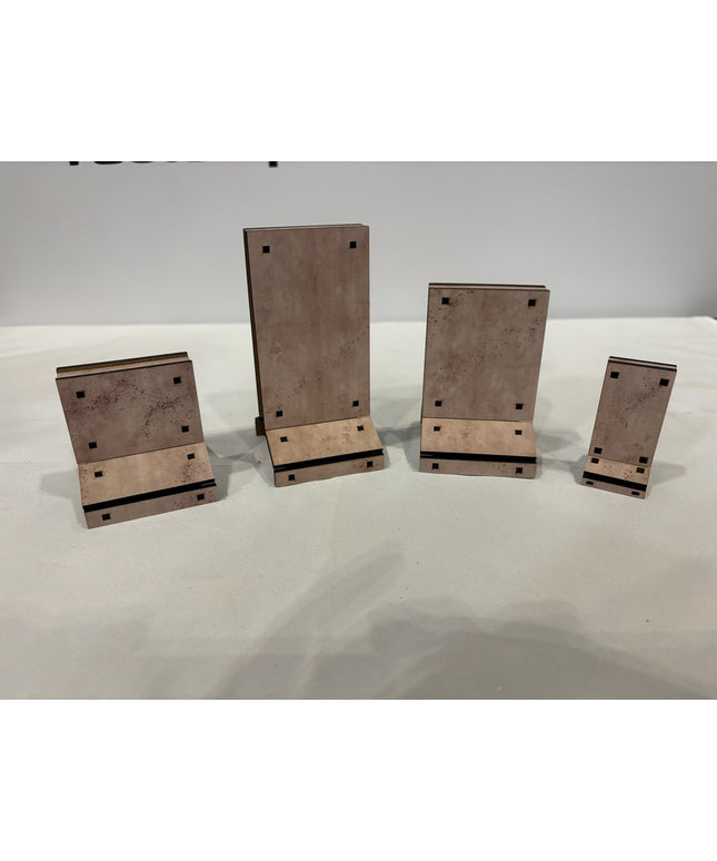 MDF pre-printed concrete walls gaming terrain