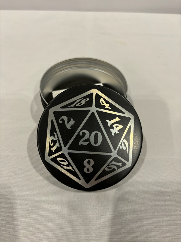 Circle dice tin