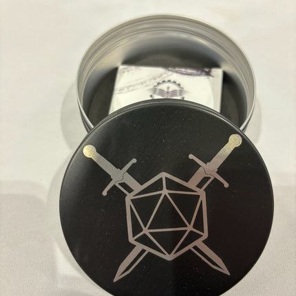 Circle dice tin