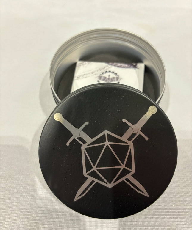 Circle dice tin