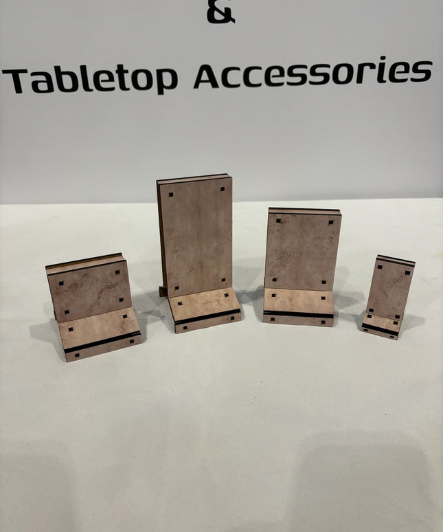 MDF pre-printed concrete walls gaming terrain