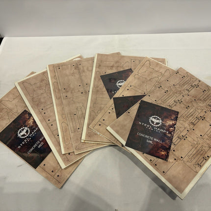 MDF pre-printed concrete walls gaming terrain