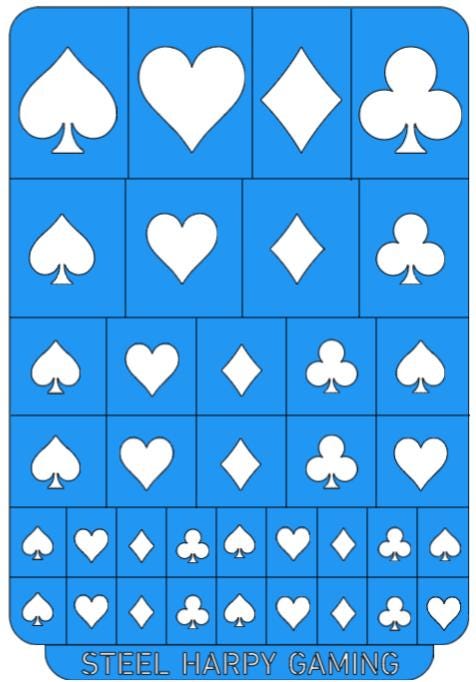 Card deck Wargaming Airbrush/Painting Stencil