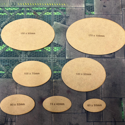 3mm MDF Oval bases - Harpy Hobby Accessories