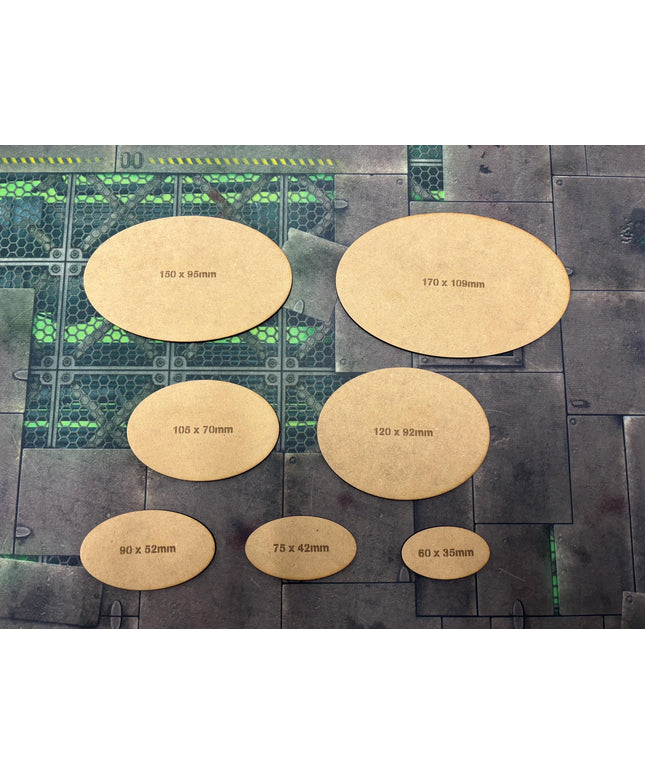 3mm MDF Oval bases - Harpy Hobby Accessories