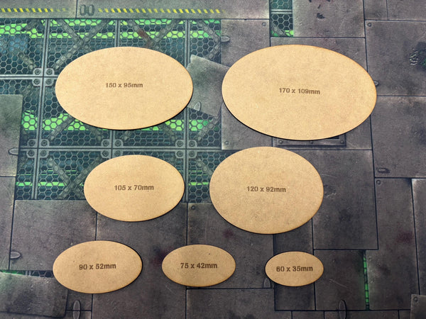 3mm MDF Oval bases - Harpy Hobby Accessories