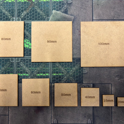 3mm MDF Square bases - Harpy Hobby Accessories