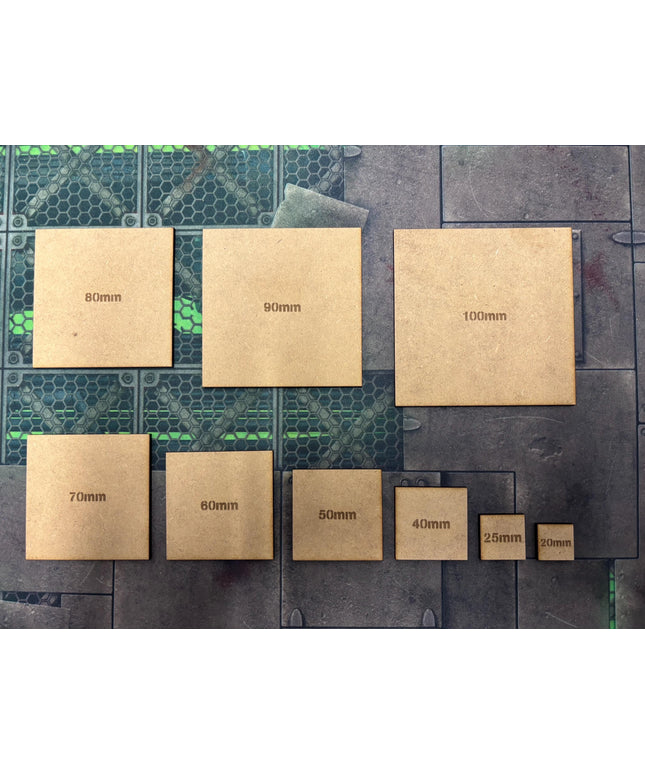 3mm MDF Square bases - Harpy Hobby Accessories