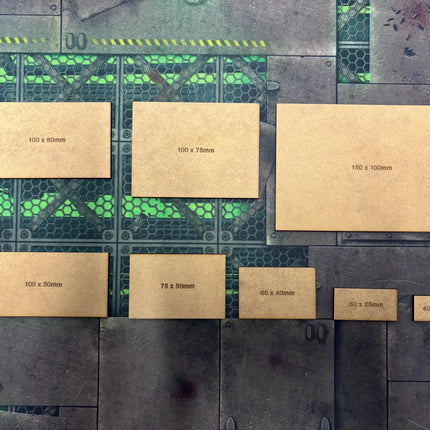 3mm MDF Rectangle bases - Harpy Hobby Accessories