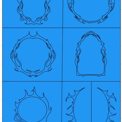 Gothic Frames Wargaming Airbrush/Painting Stencil