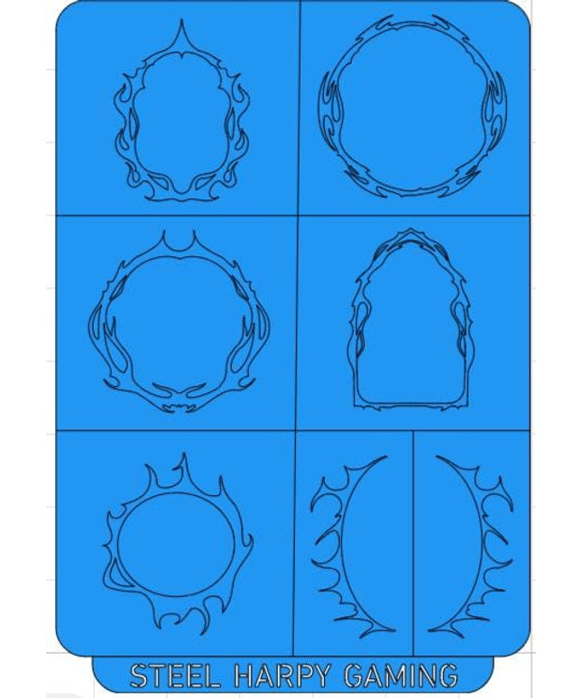Gothic Frames Wargaming Airbrush/Painting Stencil